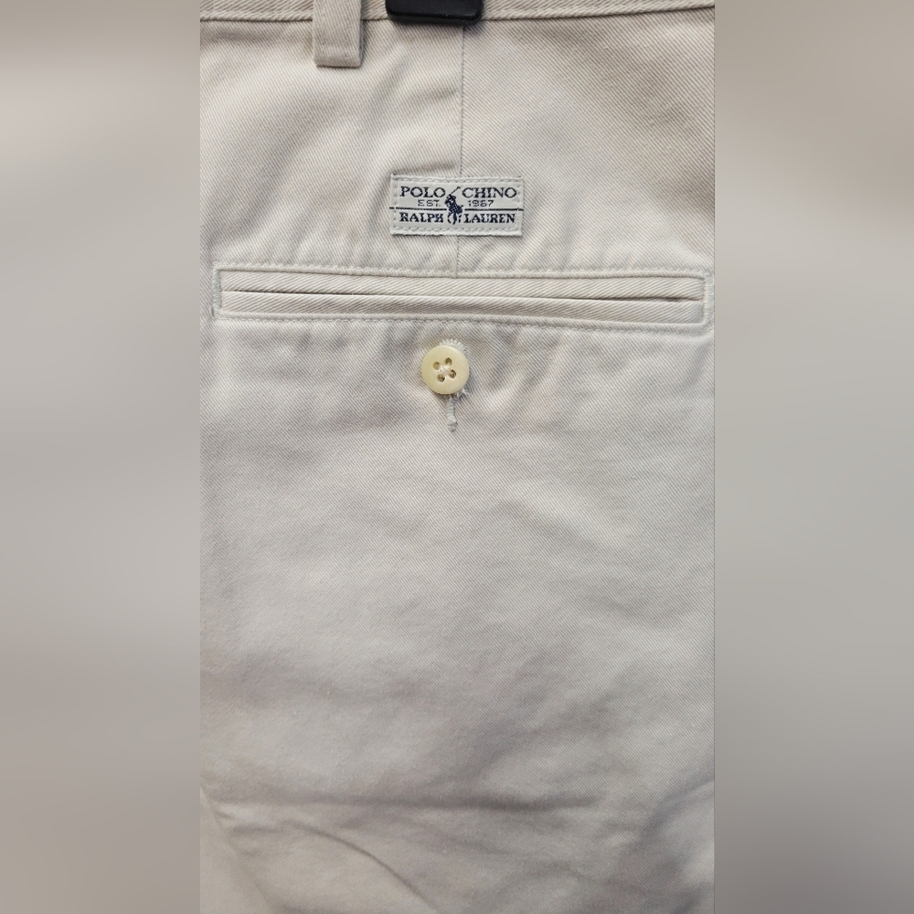 Polo Ralph Lauren 34 Khaki Shorts Vintsge 1990s Preowned 9" Inseam 26" Short Leg - Picture 7 of 11